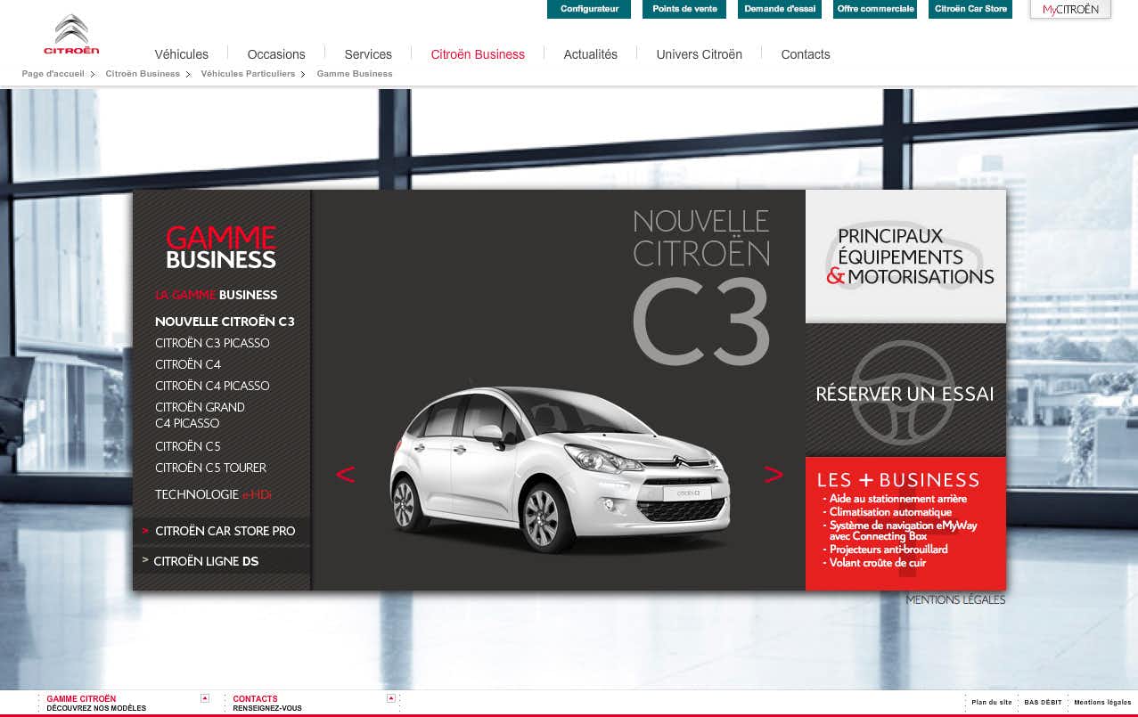 Développeur Front-end & animations • Citroën Gamme Business