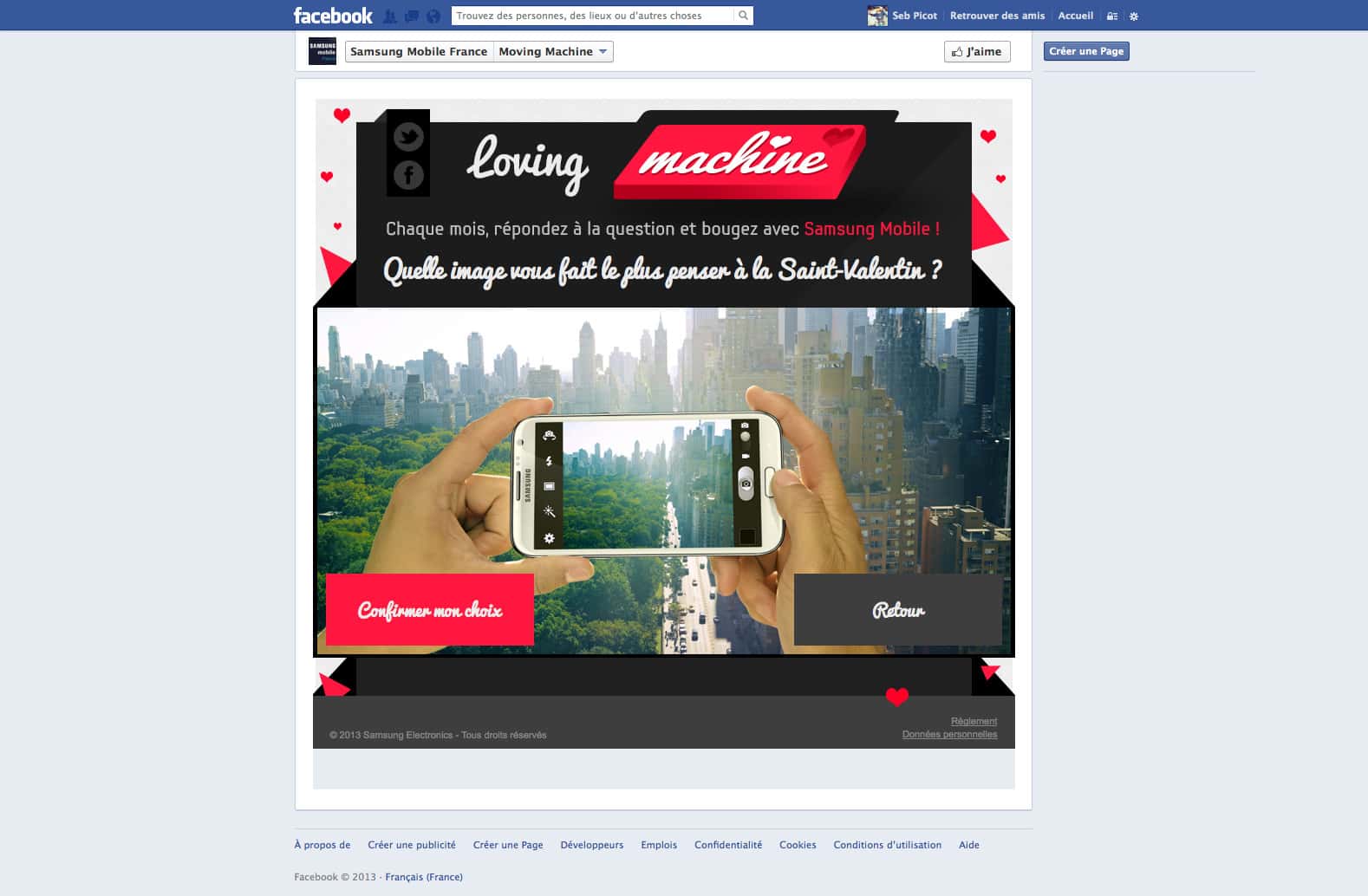 Développeur Front-end & animations • Samsung Loving Machine